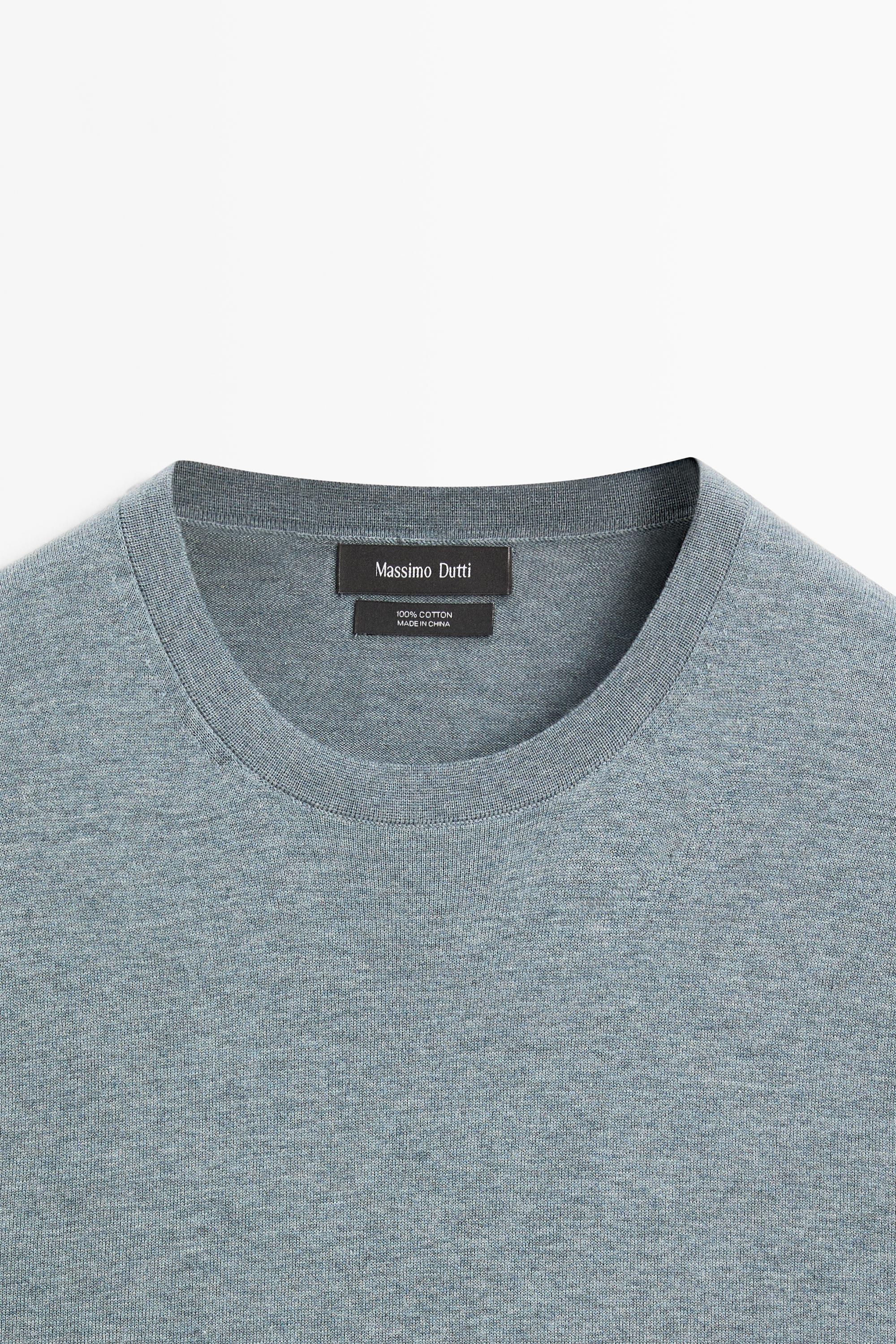 100% cotton short sleeve knit sweater